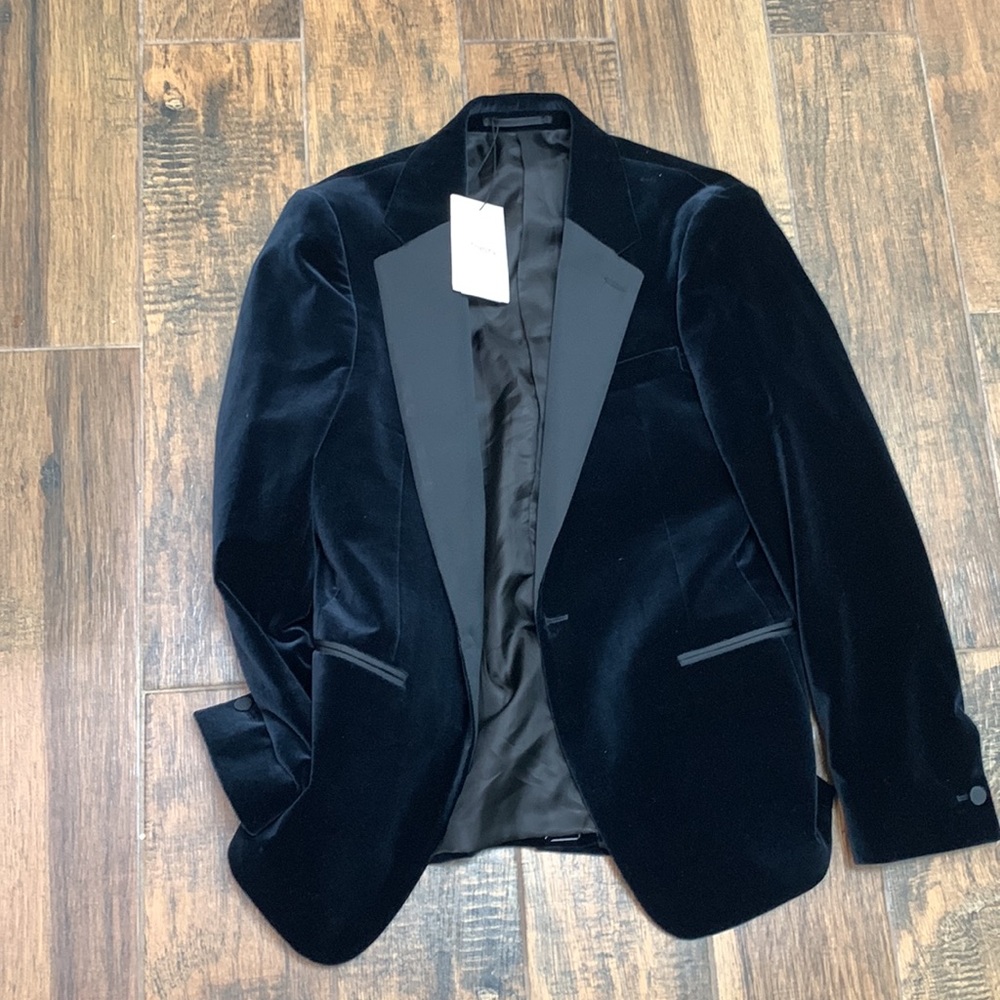 Theory Chambers Velvet Tuxedo Blazer